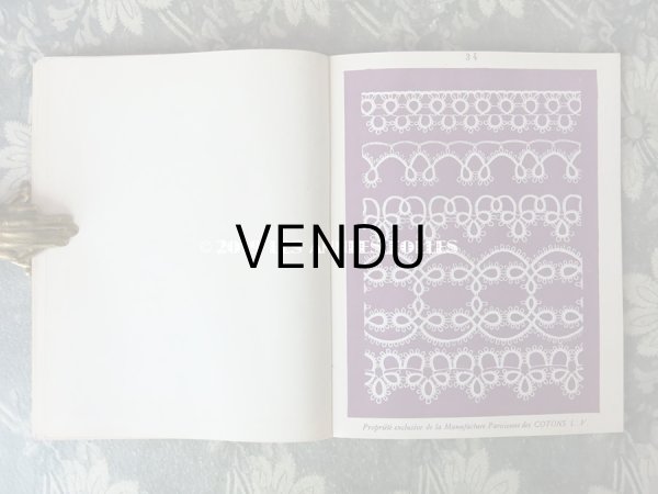 画像10: アンティーク  クロシェレース & タティングレースの図案帳 CROCHET ET FRIVOLITE SerieA - COTONS L.V. - (10)