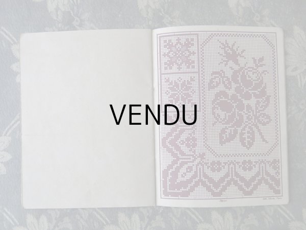 画像8: アンティーク 図案帳 クロシェ＆タペストリー＆フィレレース RECUEIL DE DESSINS POUR CROCHET,TAPISSERIE,FILET N6 - EUG.HAGNAUER ET SIMART - (8)