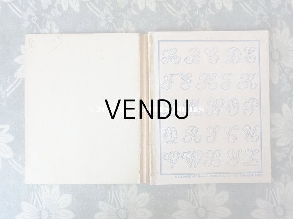 画像3: 19世紀末 アンティーク モノグラム刺繍の図案帳 MANUELE DE BRODERIES N 179 - N.ALEXANDRE&CIE - (3)