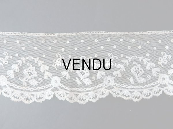 画像4: アンティーク 薔薇のアプリケーションレース  72×8.3cm (4)