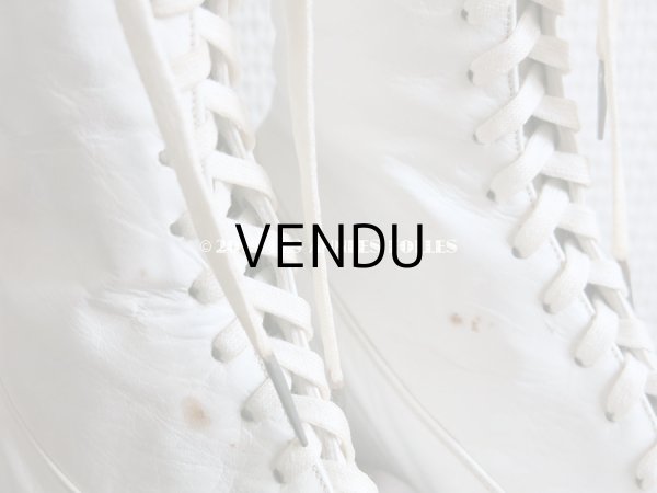 画像18: 未使用 1900年代 アンティーク ヴィクトリアン　レースアップブーツ  オフホワイト (18)