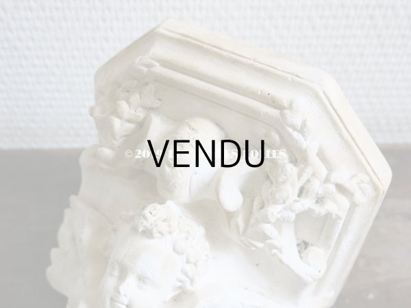 画像4: アンティーク 石膏のウォールシェルフ 天使 (4)