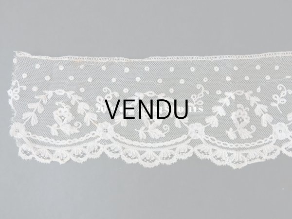 画像3: アンティーク 薔薇のアプリケーションレース  72×8.3cm (3)