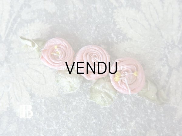 画像5: アンティーク ピンクの3点の薔薇のロココモチーフ  (5)