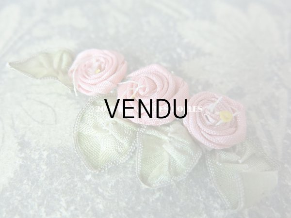 画像3: アンティーク ピンクの3点の薔薇のロココモチーフ  (3)