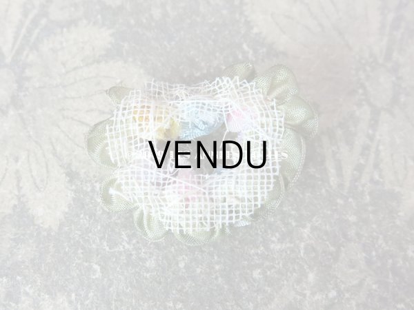 画像3: アンティーク 4色の小さな薔薇のロココモチーフ  (3)