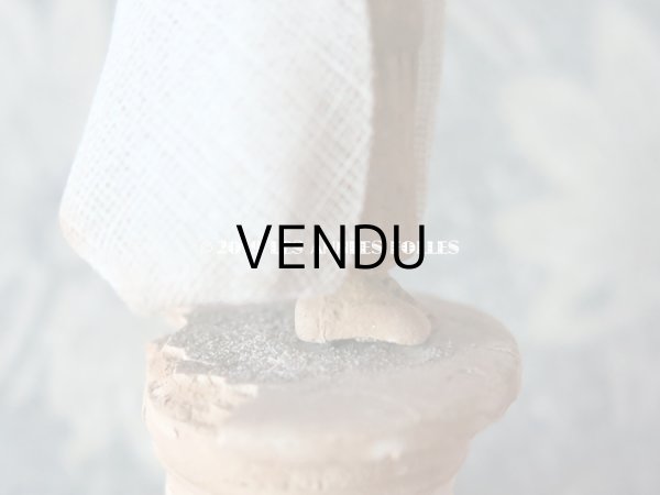 画像7: 19世紀初頭 アンティーク コミュニオンの少女の人形 テラコッタ製 コミュニオンのドレスを着た少女 (7)