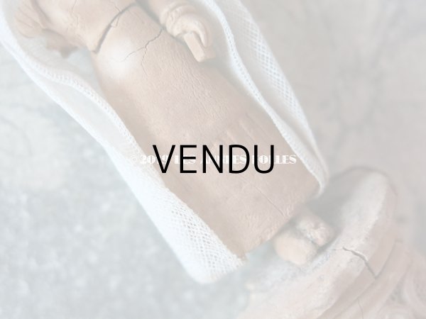 画像6: 19世紀初頭 アンティーク コミュニオンの少女の人形 テラコッタ製 コミュニオンのドレスを着た少女 (6)