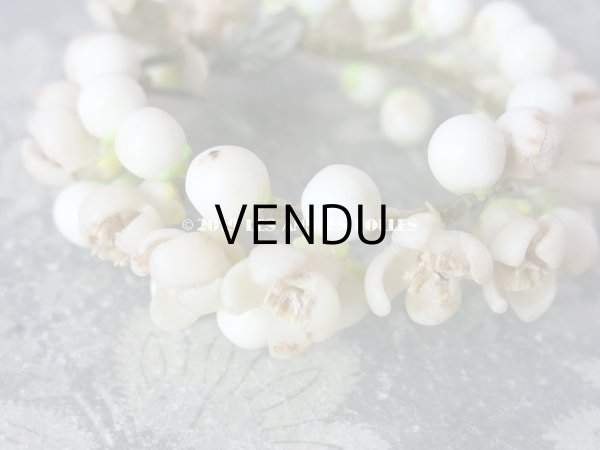 画像8: 1900年代 アンティーク ドール用 ワックスフラワーの小さなヘッドリース (8)