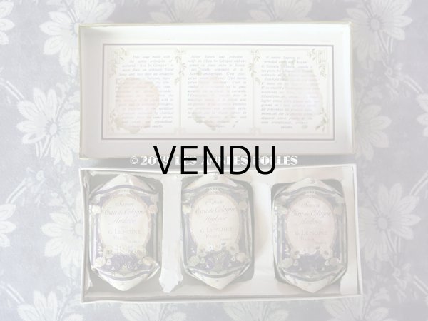 画像10: 未使用 アンティーク 薔薇のソープボックス 石鹸入り  SAVON EAU DE COLOGNE AMBREE - G.LEMOINE PARIS - (10)