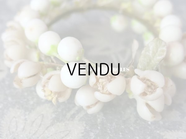 画像6: 1900年代 アンティーク ドール用 ワックスフラワーの小さなヘッドリース (6)