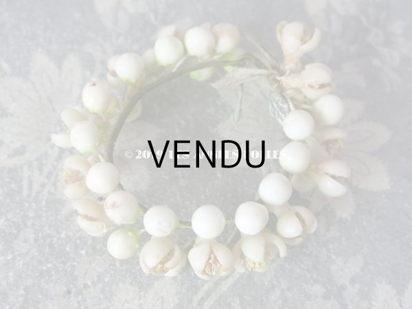 画像3: 1900年代 アンティーク ドール用 ワックスフラワーの小さなヘッドリース (3)