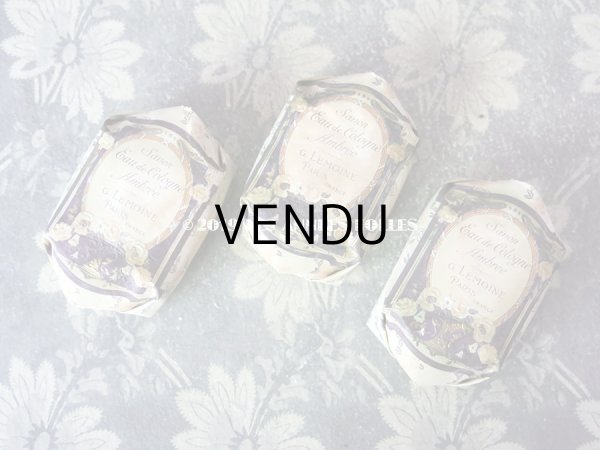画像12: 未使用 アンティーク 薔薇のソープボックス 石鹸入り  SAVON EAU DE COLOGNE AMBREE - G.LEMOINE PARIS - (12)