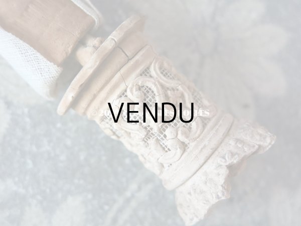 画像8: 19世紀初頭 アンティーク コミュニオンの少女の人形 テラコッタ製 コミュニオンのドレスを着た少女 (8)