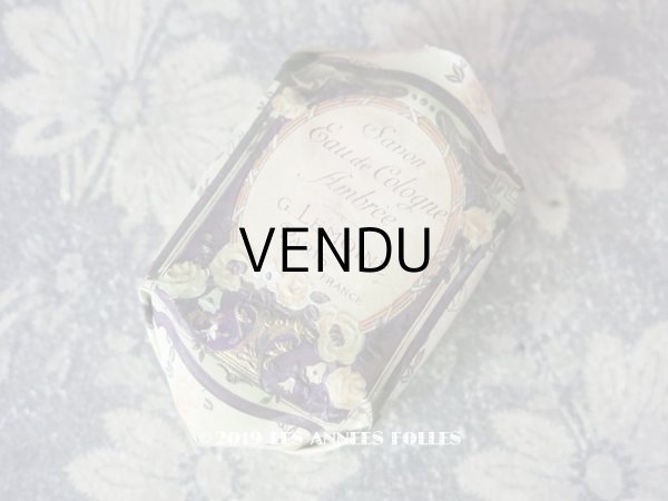 画像17: 未使用 アンティーク 薔薇のソープボックス 石鹸入り  SAVON EAU DE COLOGNE AMBREE - G.LEMOINE PARIS - (17)