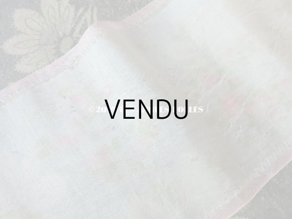 画像6: アンティーク シルク製 幅広リボン 薔薇のリースのほぐし織 9.6cm幅 175cm (6)