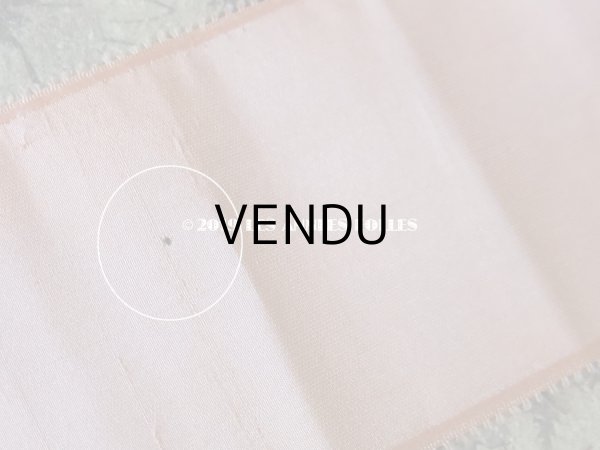 画像7: アンティーク シルク製 ピコットリボン ピンク サテン縁取り 180cm (7)