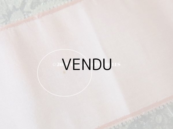 画像8: アンティーク シルク製 ピコットリボン ピンク サテン縁取り 180cm (8)