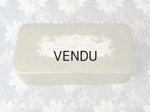 画像3: 1900年代 アンティーク 菫のソープボックス  SAVON VIOLETTE COMTESSE - ED.PINAUD PARIS - (3)
