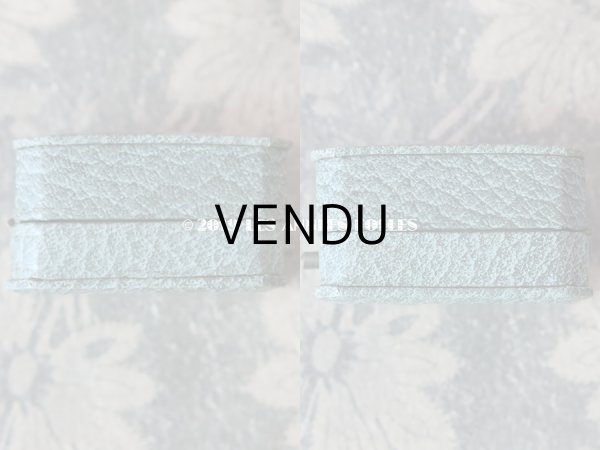 画像5: アンティーク ジュエリーボックス 金彩入り グレイッシュブルー (5)