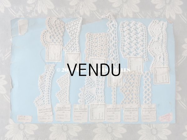 画像13: アンティーク ボンマルシェのサンプラー 【14シートのセット】　クロシェレース & タティングレース  (13)