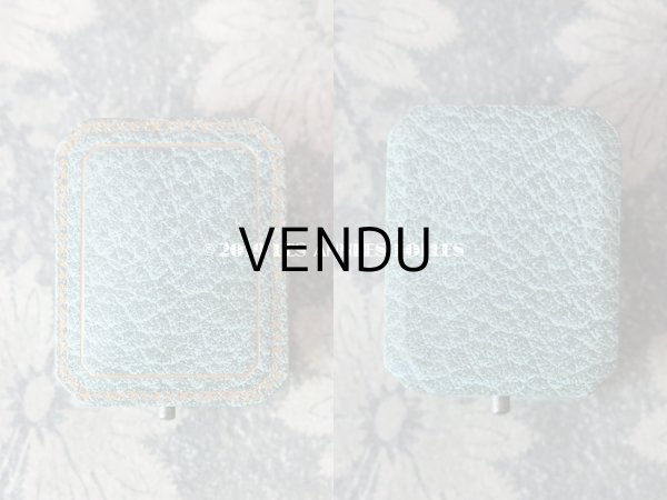 画像3: アンティーク ジュエリーボックス 金彩入り グレイッシュブルー (3)