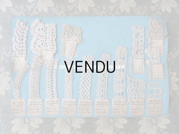 画像6: アンティーク ボンマルシェのサンプラー 【14シートのセット】　クロシェレース & タティングレース  (6)