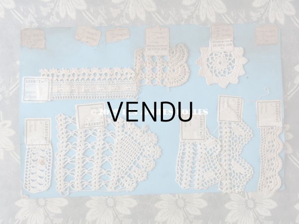 画像14: アンティーク ボンマルシェのサンプラー 【14シートのセット】　クロシェレース & タティングレース  (14)