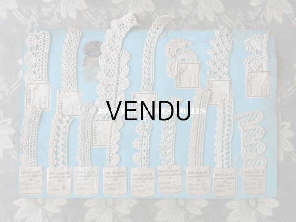 画像7: アンティーク ボンマルシェのサンプラー 【14シートのセット】　クロシェレース & タティングレース  (7)