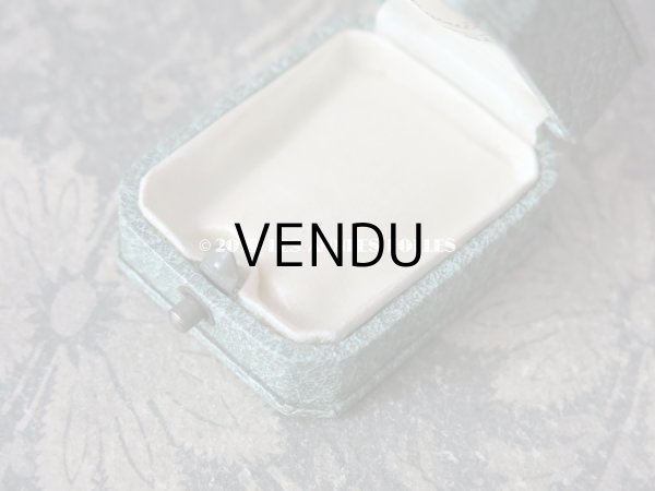 画像8: アンティーク ジュエリーボックス 金彩入り グレイッシュブルー (8)