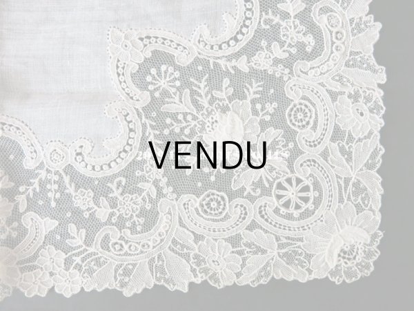 画像8: アンティーク ポワンドローズ  結婚式のハンカチ  【ポワン・ド・ローズ】　【ポワン・ド・ガーズ】  (8)