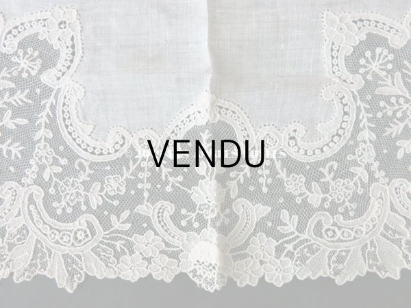 画像7: アンティーク ポワンドローズ  結婚式のハンカチ  【ポワン・ド・ローズ】　【ポワン・ド・ガーズ】  (7)