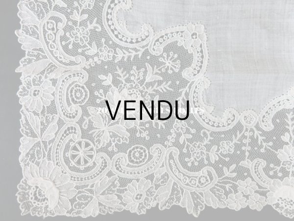 画像6: アンティーク ポワンドローズ  結婚式のハンカチ  【ポワン・ド・ローズ】　【ポワン・ド・ガーズ】  (6)