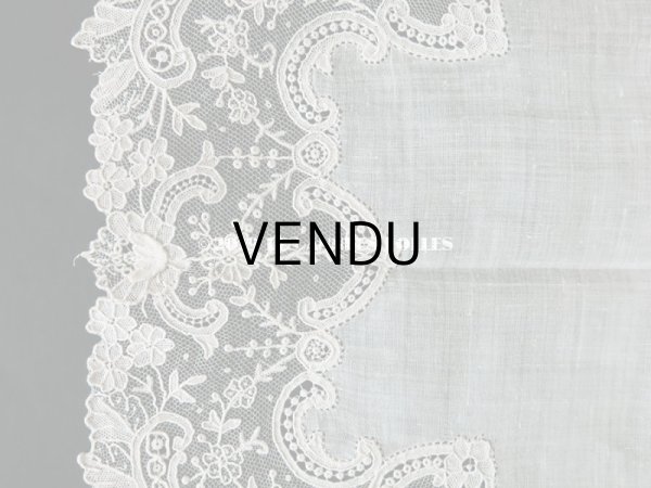 画像5: アンティーク ポワンドローズ  結婚式のハンカチ  【ポワン・ド・ローズ】　【ポワン・ド・ガーズ】  (5)