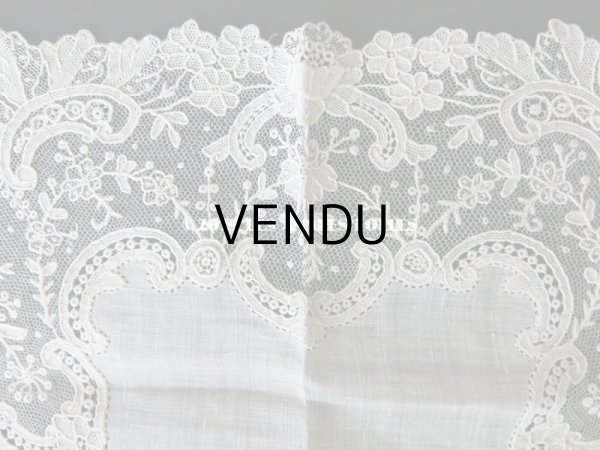 画像3: アンティーク ポワンドローズ  結婚式のハンカチ  【ポワン・ド・ローズ】　【ポワン・ド・ガーズ】  (3)