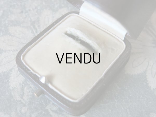 画像8: アンティーク 本革製 ジュエリーボックス メタルのモノグラム入り 【 GM 】 ブラウン リングボックス (8)