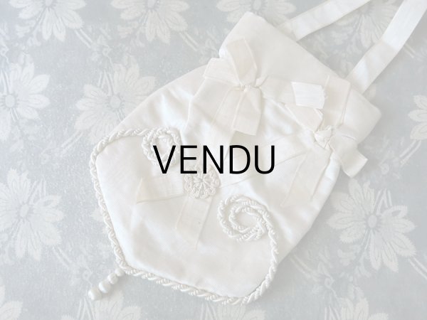 画像3: アンティーク  リボンが結ばれたオモニエール  (3)