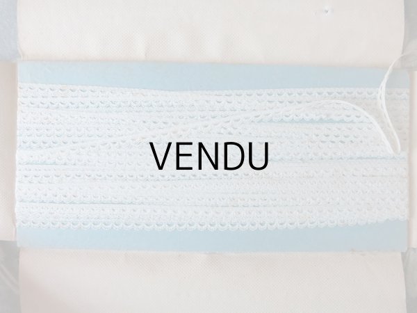 画像5: 未使用 アンティーク 極細 5mm幅のレース 12.5m COMPTOIR DES OUVRAGES DE DAMES - AU PRINTEMPS PARIS - (5)