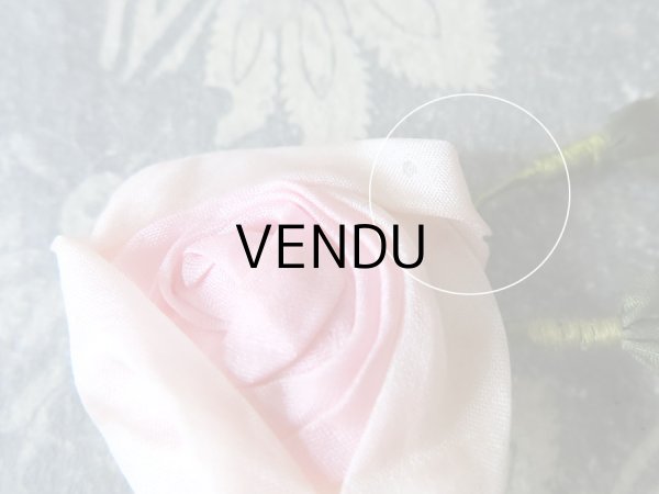 画像4: アンティーク 淡いピンクの薔薇のロココモチーフ  (4)