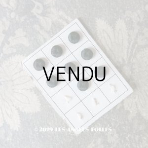 画像: アンティーク ドール用 シルク製 くるみボタン 極小 7mm 8ピースのセット 黒
