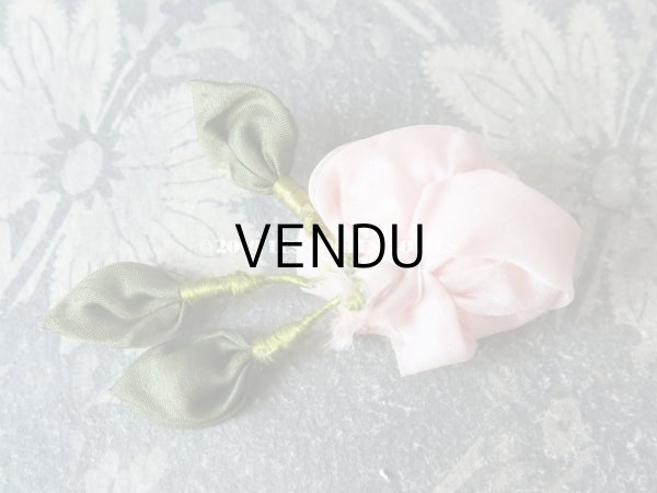 画像6: アンティーク 淡いピンクの薔薇のロココモチーフ  (6)