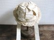 画像9: 新品同様 19世紀末 アンティーク リボンが結ばれた ドール用の帽子 シルクギャザー＆フリル&レース  ドールハット (9)