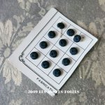画像: アンティーク ドール用 シルク製 くるみボタン 極小 7mm  マリンブルー 11〜12ピースのセット