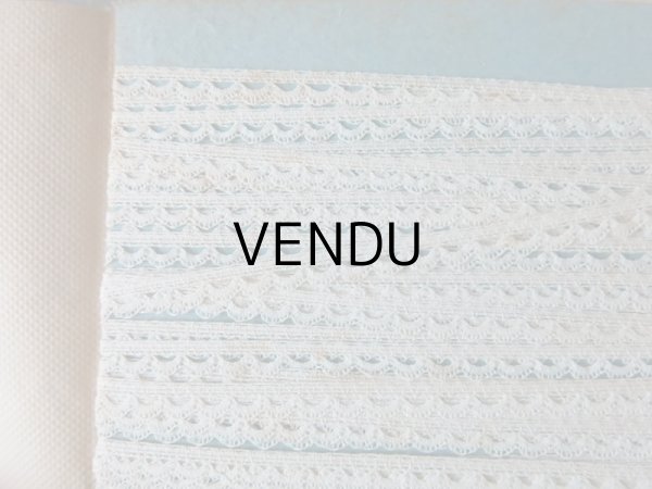 画像6: 未使用 アンティーク 極細 5mm幅のレース 12.5m COMPTOIR DES OUVRAGES DE DAMES - AU PRINTEMPS PARIS - (6)