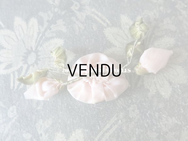 画像4: アンティーク 淡いピンクの薔薇のロココモチーフ  (4)