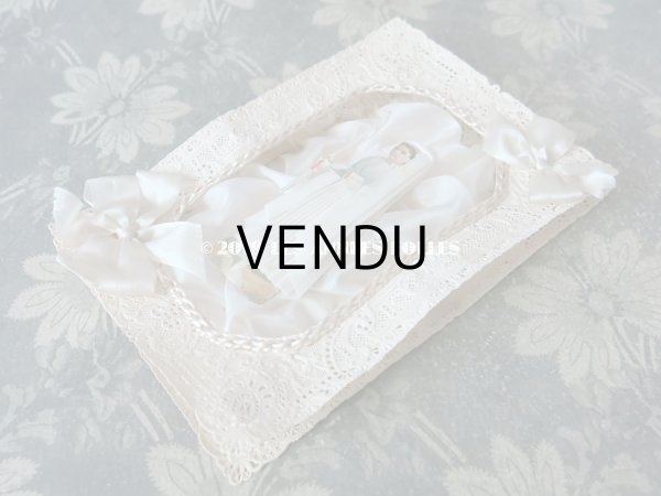 画像6: アンティーク  初聖体 立体のカニヴェ コミュ二オンの少女  (6)