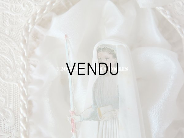 画像10: アンティーク  初聖体 立体のカニヴェ コミュ二オンの少女  (10)