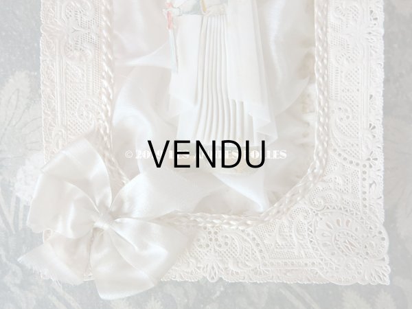 画像9: アンティーク  初聖体 立体のカニヴェ コミュ二オンの少女  (9)