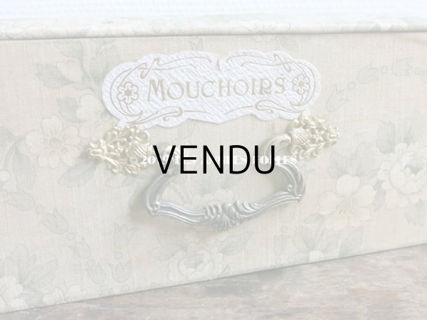 画像11: 1900年代 アンティーク  カルトナージュボックス　ハンカチ入れ チェストの引き出し　MOUCHOIR (11)