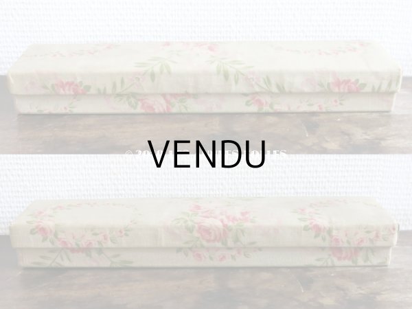 画像4: 1900年代 アンティーク 薔薇のガーランド  カルトナージュボックス (4)